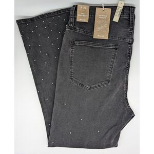 Madewell Black Button Fly Cali Demi Boot Jeans Womens Size 31 NWT